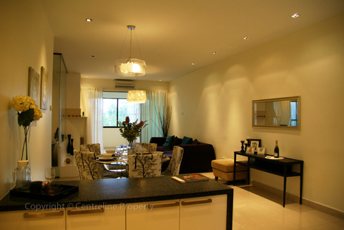 kitchen to living room view